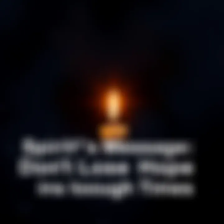 A flickering candle illuminates a dark room, symbolizing hope and guidance during tough times.