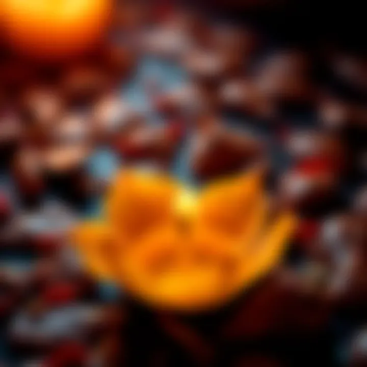 A close-up of candle wax remains shaped like flower petals, symbolizing insights or messages related to a court case.