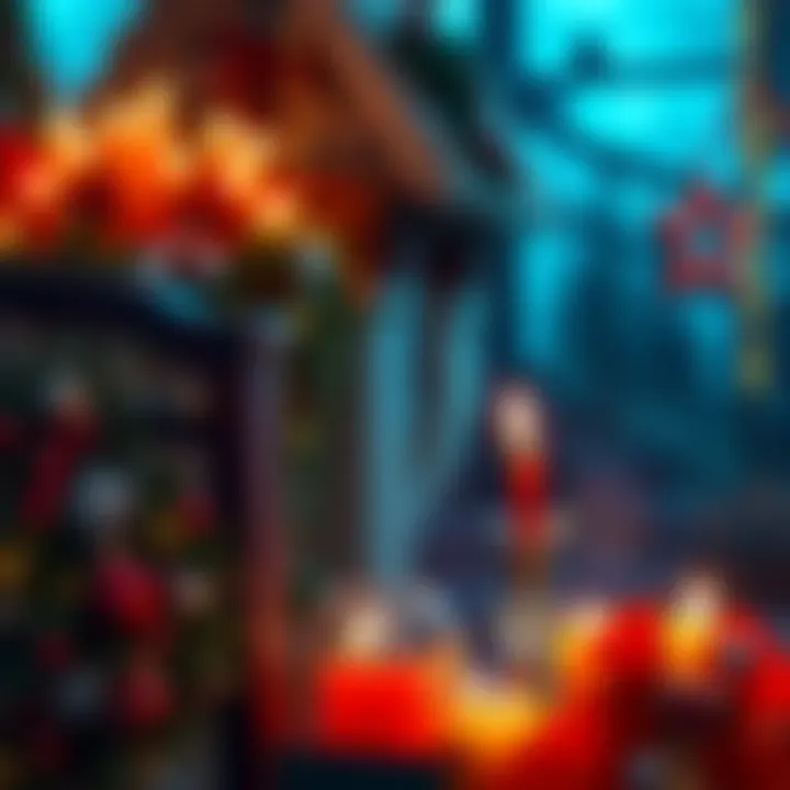 A cozy scene with candles and holiday decorations, symbolizing the start of a magical tradition.