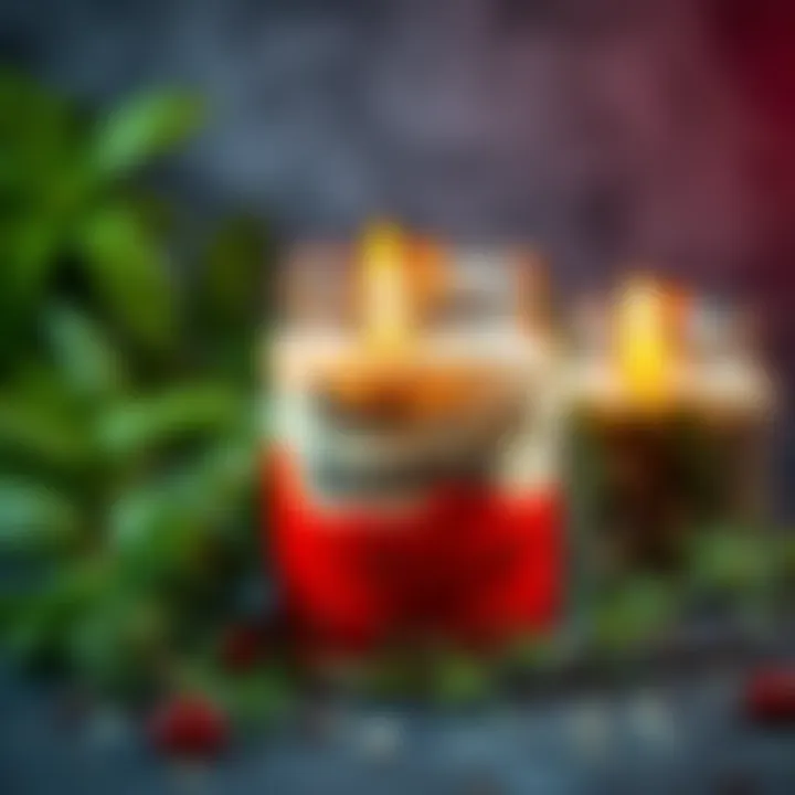Candles with Italian Seasoning Candles infused with Italian herbs like basil and rosemary, showcasing a creative candle-making project.