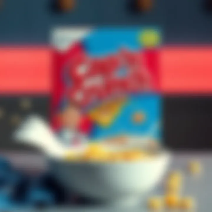 A colorful cereal box featuring Cap'n Crunch, the mascot, with his iconic hat and smiling face, surrounded by a bowl of cereal and milk.