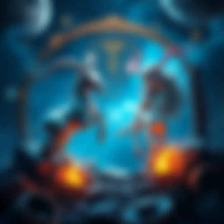 A visual representation of the Capricorn and Aquarius zodiac signs, featuring their symbols and elements reflecting their traits.