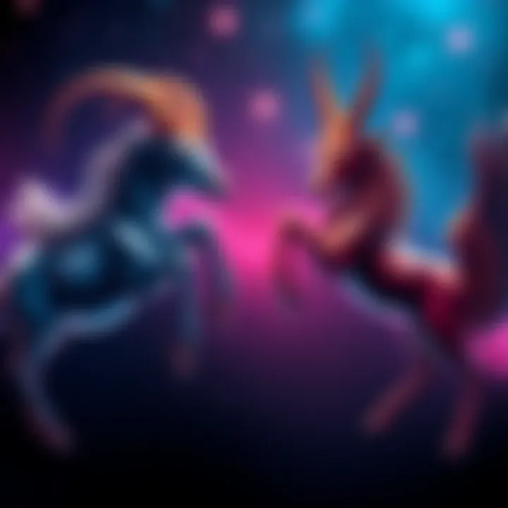 Illustration of Capricorn and Aquarius symbols facing each other, depicting their contrasting traits and strengths.