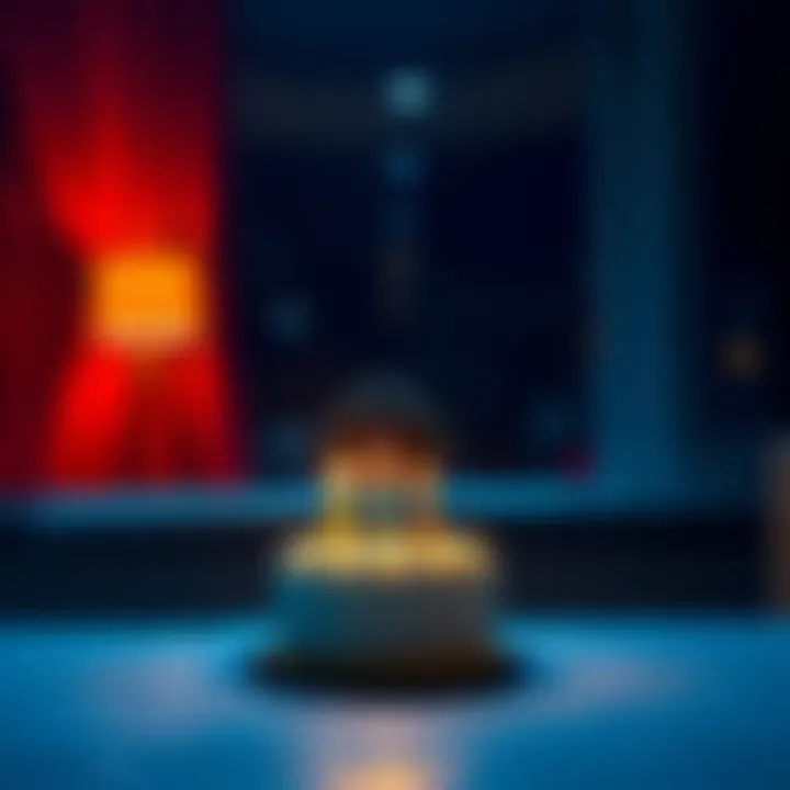 A person sitting alone at a table with a birthday cake and candles, looking thoughtful and reflective on their birthday.