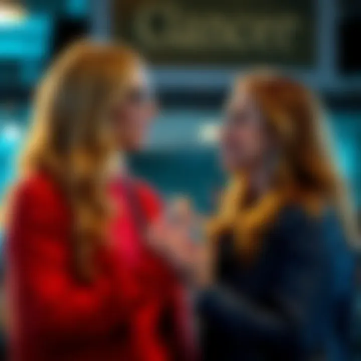 A Capricorn and a Cancer woman engaging in a deep discussion, showcasing emotional exchange and connection.