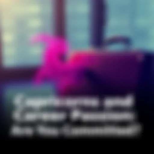 A Capricorn symbol next to a briefcase, representing career dedication and commitment.