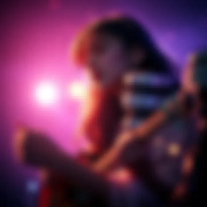 A Capricorn girl immersed in music, reflecting deep emotions and love