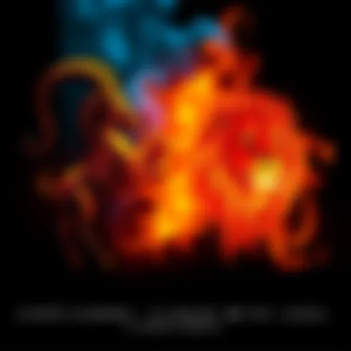 Capricorn and Leo zodiac symbols with contrasting colors, representing their differing personalities, such as earthy tones for Capricorn and fiery colors for Leo.