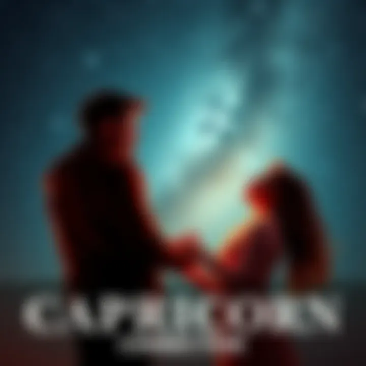 Capricorn Love Connection Two people sharing a romantic moment under the stars, symbolizing Capricorn traits of depth and connection.