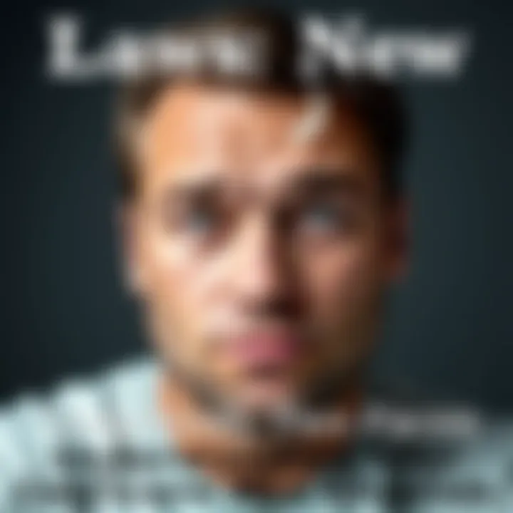 A man with a thoughtful expression, one side showing a frown and the other a smile, depicting emotional change after an argument.