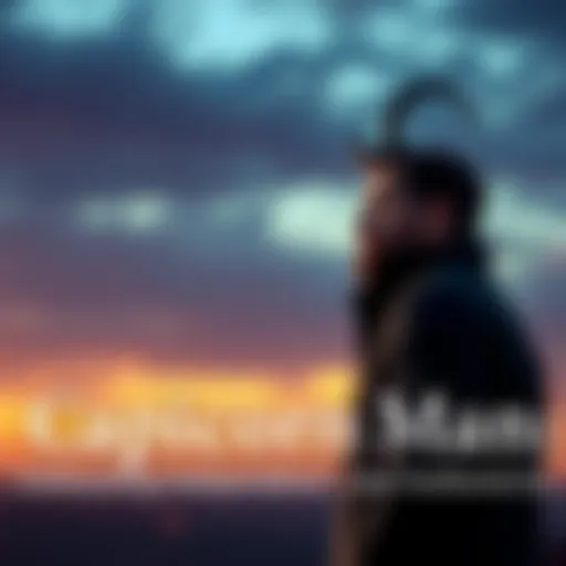 A Capricorn man stands confidently, embodying independence and authenticity, with a thoughtful expression, looking towards the horizon, symbolizing ambition and self-awareness.