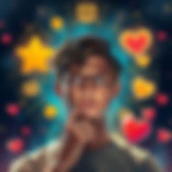 Capricorn contemplating love A person with a thoughtful expression, surrounded by zodiac symbols, pondering decisions in a relationship, with a backdrop of stars and hearts.