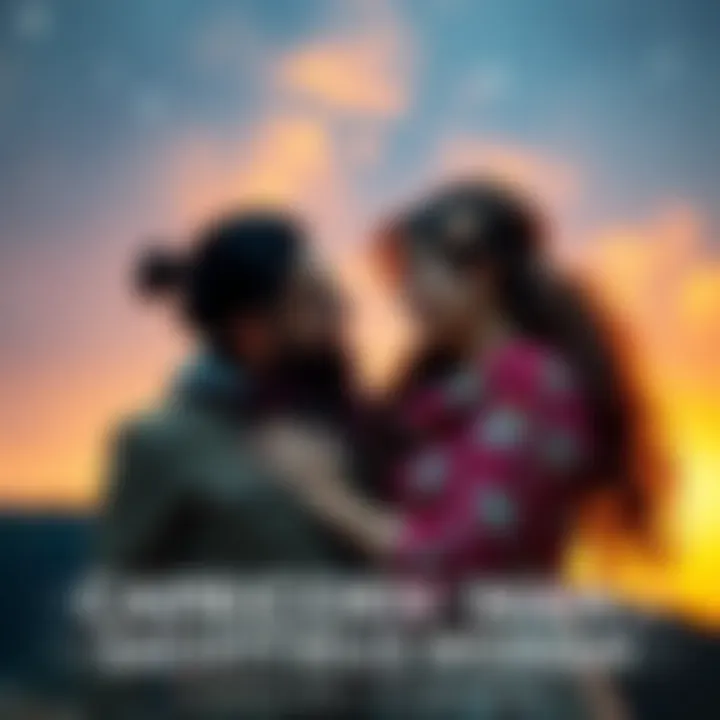 Capricorn Man and Sagittarius Woman in Love A Capricorn man and a Sagittarius woman share a romantic moment, smiling at each other under a starry sky.