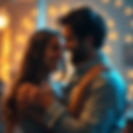 A Capricorn woman and her Scorpio man share a tender moment, embracing each other with smiles, symbolizing their deep connection and love.