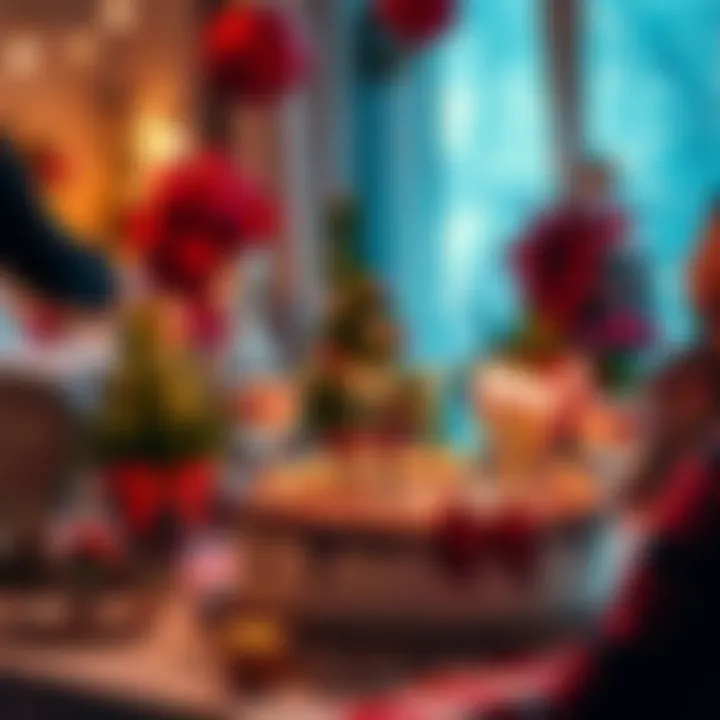 A festive gathering celebrating Capricorn season with decorations, candles, and birthday cake.