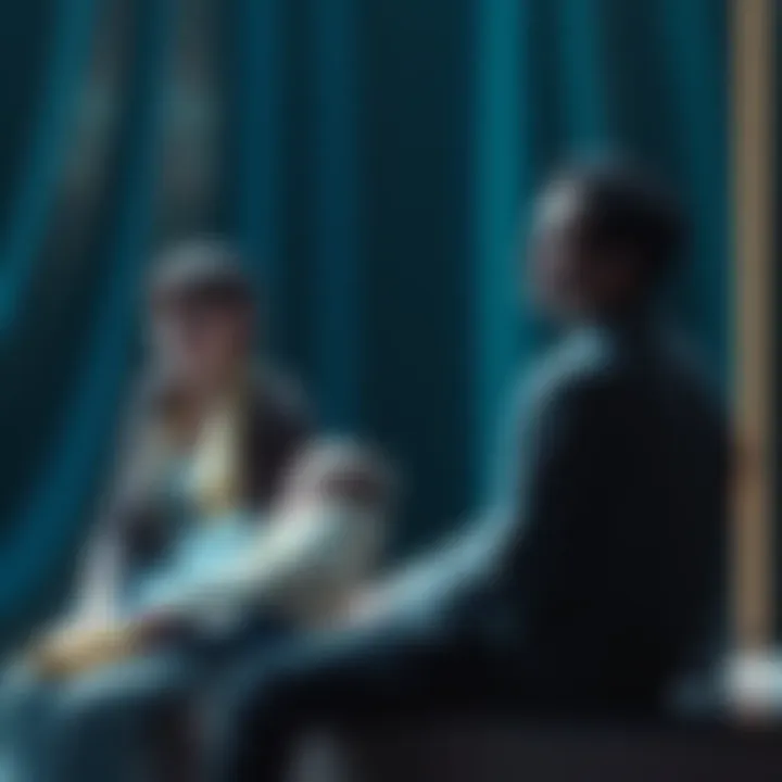 A Cancer partner looks frustrated while managing family responsibilities alone as a Capricorn sits distant, reflecting on their need for solitude.