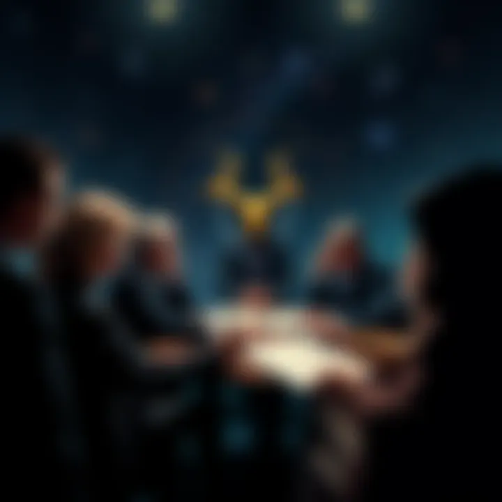 Group of people discussing astrology, focusing on Capricorn stellium placements, with charts and notes visible.