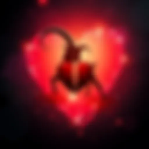 A Capricorn symbol with a broken heart in the background, representing themes of forgiveness and relationships.