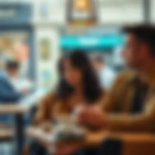 A Capricorn woman and a Taurus man sit at a café table, both looking contemplative. The woman has a thoughtful expression, while the man appears distant, lost in thought. Their body language shows a disconnect as they navigate their emotions over coffee.