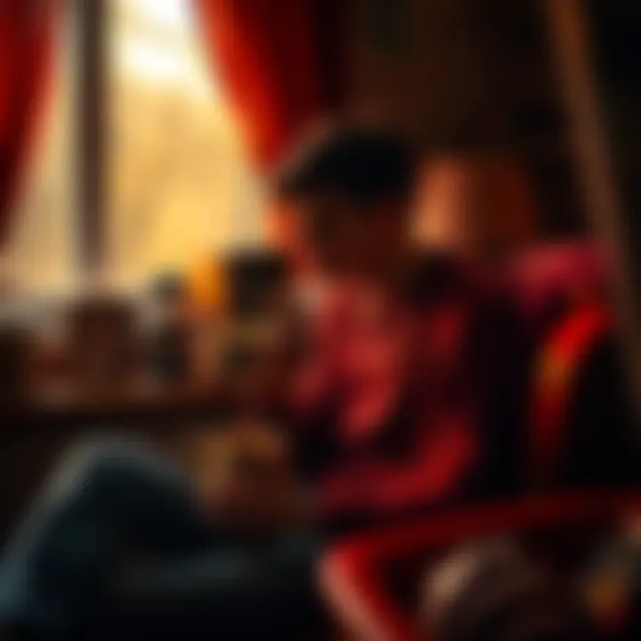 A 26-year-old person sits alone, looking thoughtful with a warm cup of tea in hand, surrounded by warm lighting and personal items reflecting past relationships.