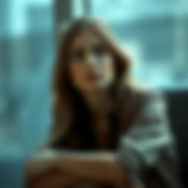 Capricorn Woman in Thought A Capricorn woman sitting quietly, deep in thought, with a pensive expression, reflecting on her feelings and relationships.