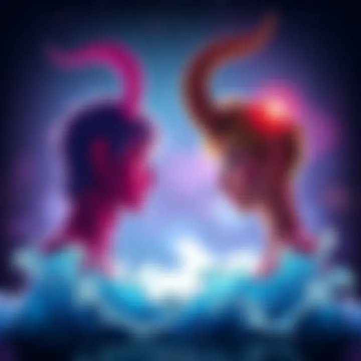 Reviving Friendships: Capricorns and Aquarius Unite Capricorn and Aquarius zodiac signs symbolizing friendship and connection