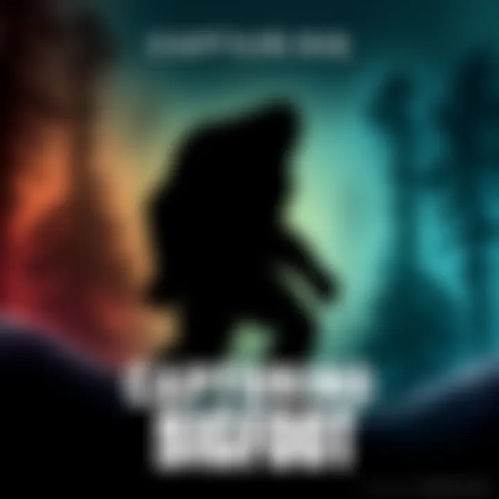 Capturing Bigfoot Documentary Poster Promotional poster for the documentary 'Capturing Bigfoot' featuring a silhouette of a Bigfoot figure in a forest setting.