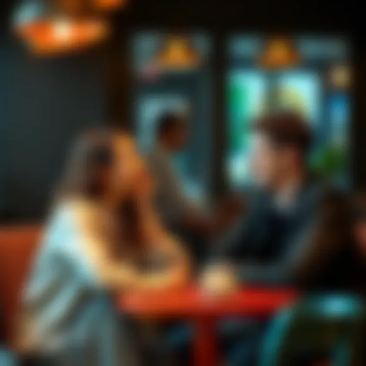 A young couple discusses career paths and marriage decisions at a cozy café table, highlighting the choices faced at 29.