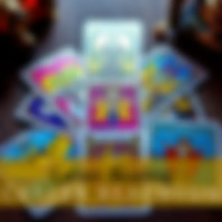 A tarot card spread symbolizing career guidance for the ITS1 position, showing positive cards with vibrant colors that suggest success and growth.