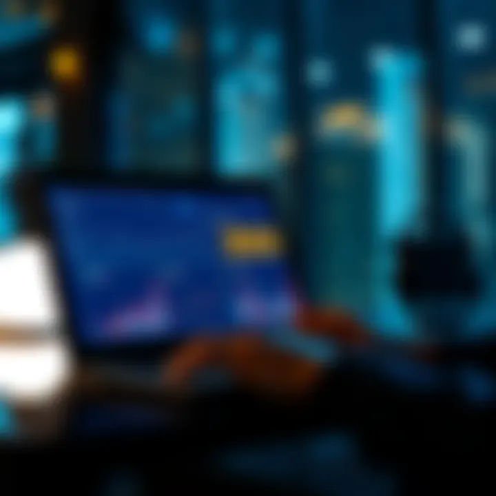 A person looking at a laptop displaying career and financial charts for 2025.