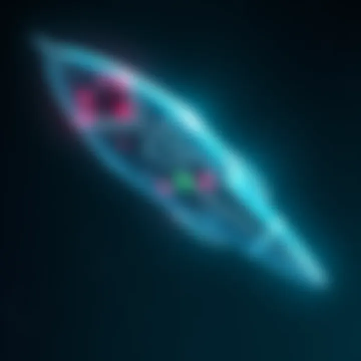 Carl Higdon's Alien Ship Illustration of Carl Higdon's alien ship Ausso One, a transparent craft floating in space with a starry background.