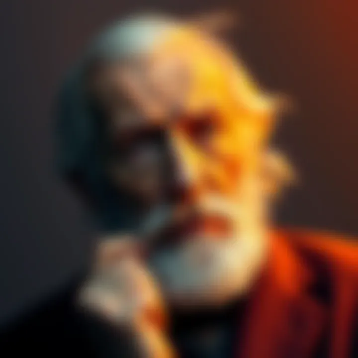 A portrait of Carl Jung, showing him deep in thought, representing his idea of God as an internal archetype.