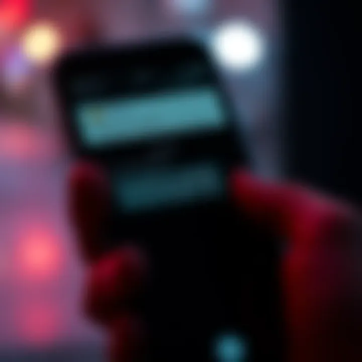 A phone screen showing a chilling text message warning about Carmen Winstead's tragic story.