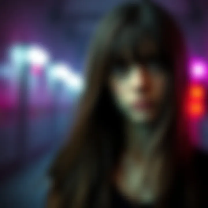 A girl with long hair looking at the camera, connected to the Carmen Winstead creepypasta story