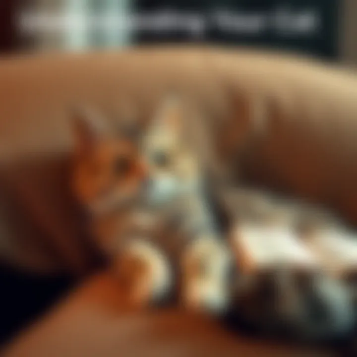 A cat named Croqueta lounging on a couch, looking calm and content, suggesting its owner should relax too.