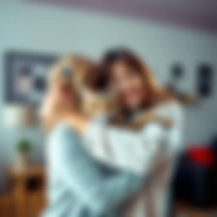 Cat Returns Home A happy woman embraces her stray cat, Mimi, after eight months apart, showing a joyful reunion.