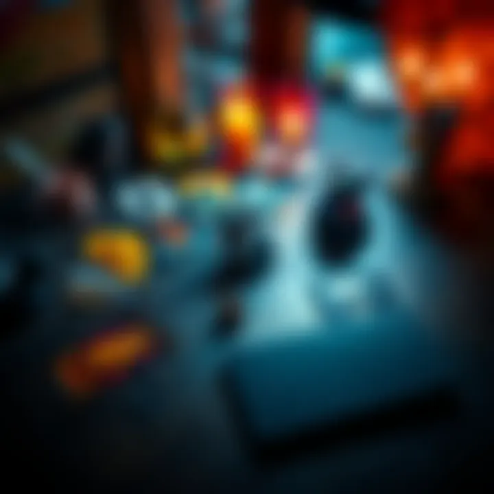 A colorful display of cat-themed tarot cards laid out on a table with a cozy atmosphere