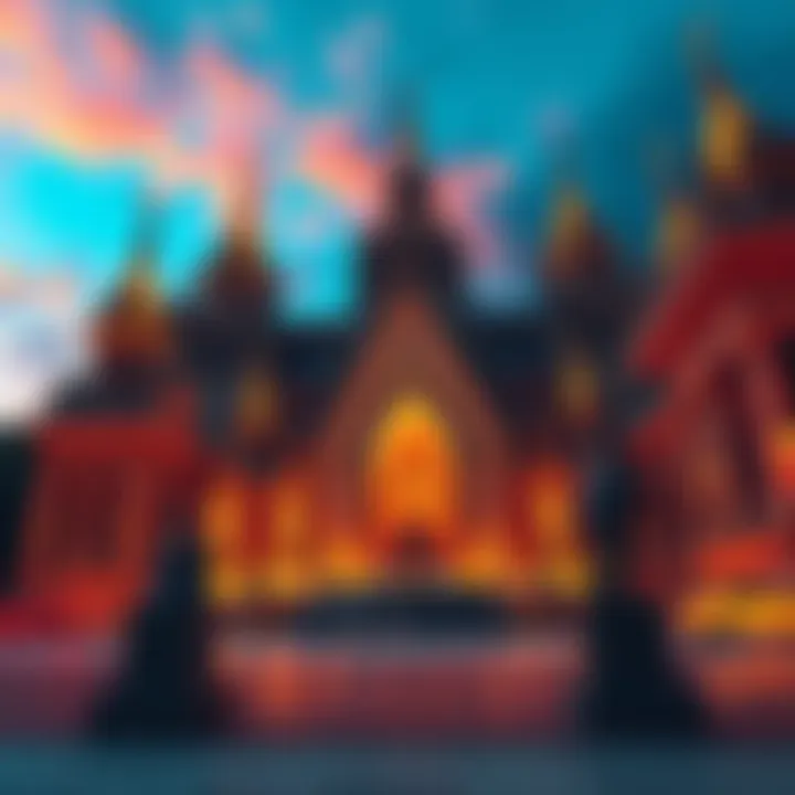 Cathedral of Buddhas A stunning view of the Cathedral of Buddhas showcasing its intricate architecture and statues