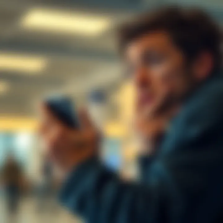 A person staring in disbelief at a smartphone held by another individual, illustrating a violation of privacy