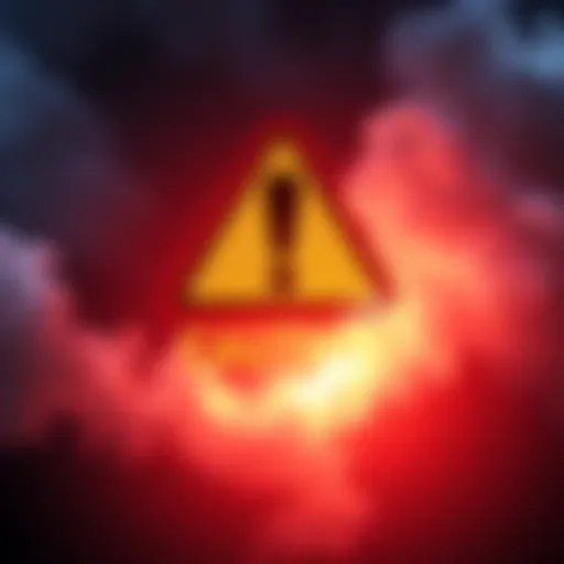 A warning symbol representing online safety, emphasizing the risks of engaging with question posts on social platforms.