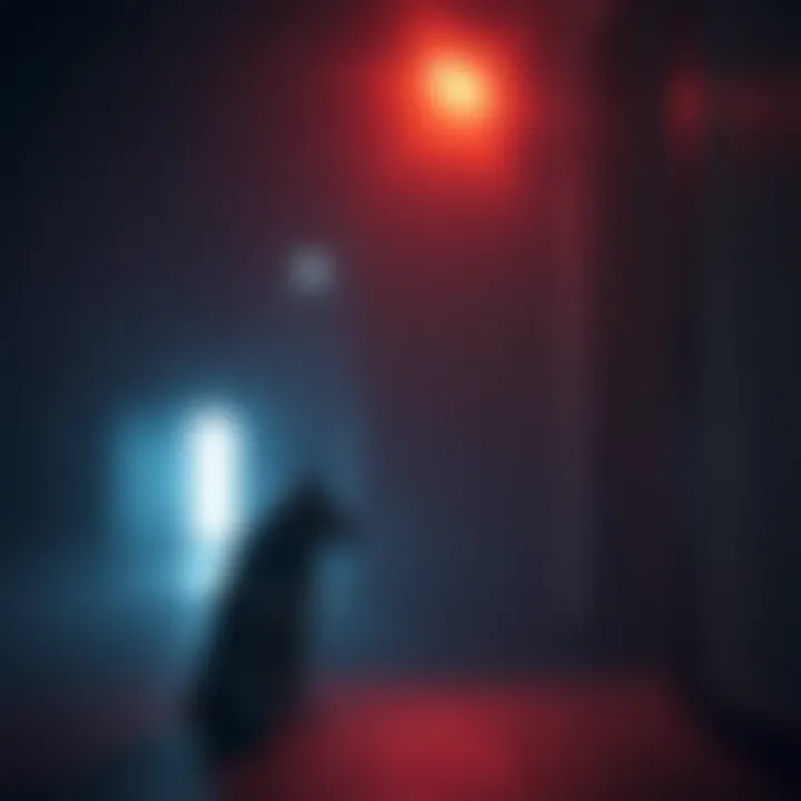 A CCTV photo shows a mysterious bright figure standing next to a dog, raising questions about paranormal activity.