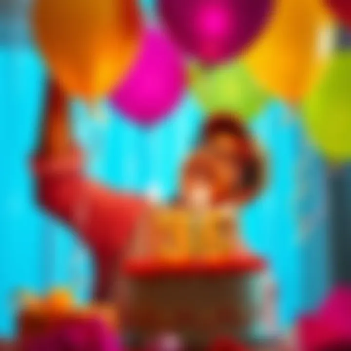 A joyful person celebrating their 36th birthday with balloons and a cake, reflecting on meaningful gifts and self-love.