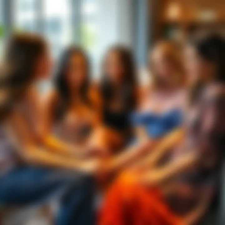 A group of female celebrities discussing surrogacy options in a casual setting, highlighting their choices and experiences.