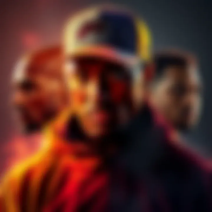 Collage showing a celebrity trainer with images of Kobe Bryant, Mac Miller, and Kanye West, highlighting their troubling outcomes.