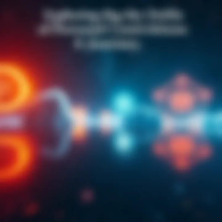 A cosmic scene depicting the intertwining of personal beliefs and symbols, with hexagrams subtly illuminated in a starry backdrop.