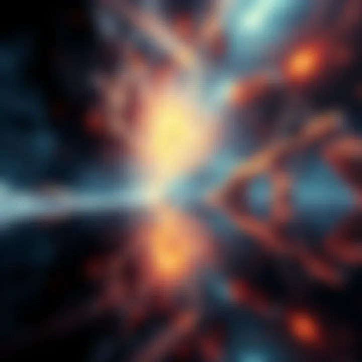 Celestial Reflections on Retrogrades An abstract representation of emotions during Mercury and Venus retrogrades, showcasing the interplay of light and dark, symbolizing growth and healing.