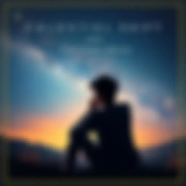 A person sitting under a starry sky, feeling restless and deep in thought, with bright stars symbolizing Ketu and Magha Nakshatra above them.