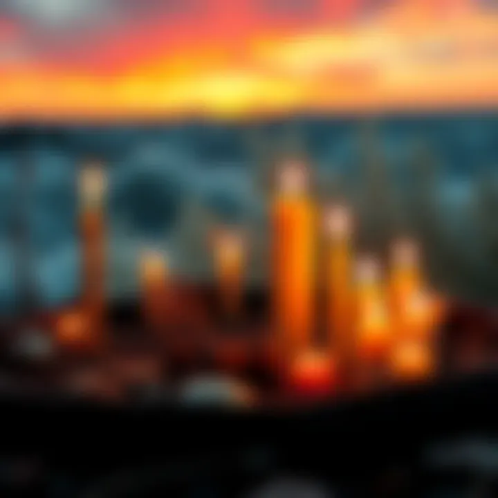 A serene scene of a Celtic pagan ritual with candles, natural elements, and symbols of honoring a loved one, promoting peace in the transition.