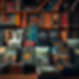 Book display featuring titles on Celtic paganism and nature spirituality