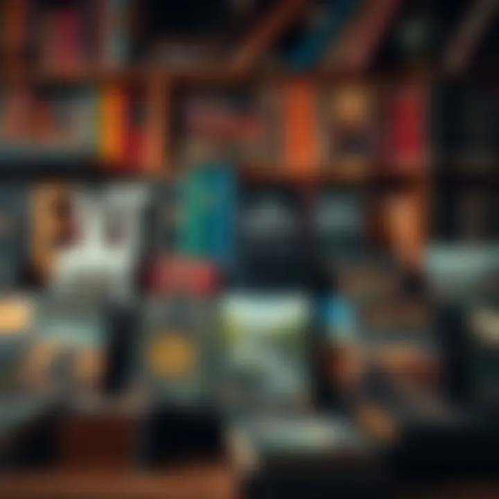 Book display featuring titles on Celtic paganism and nature spirituality